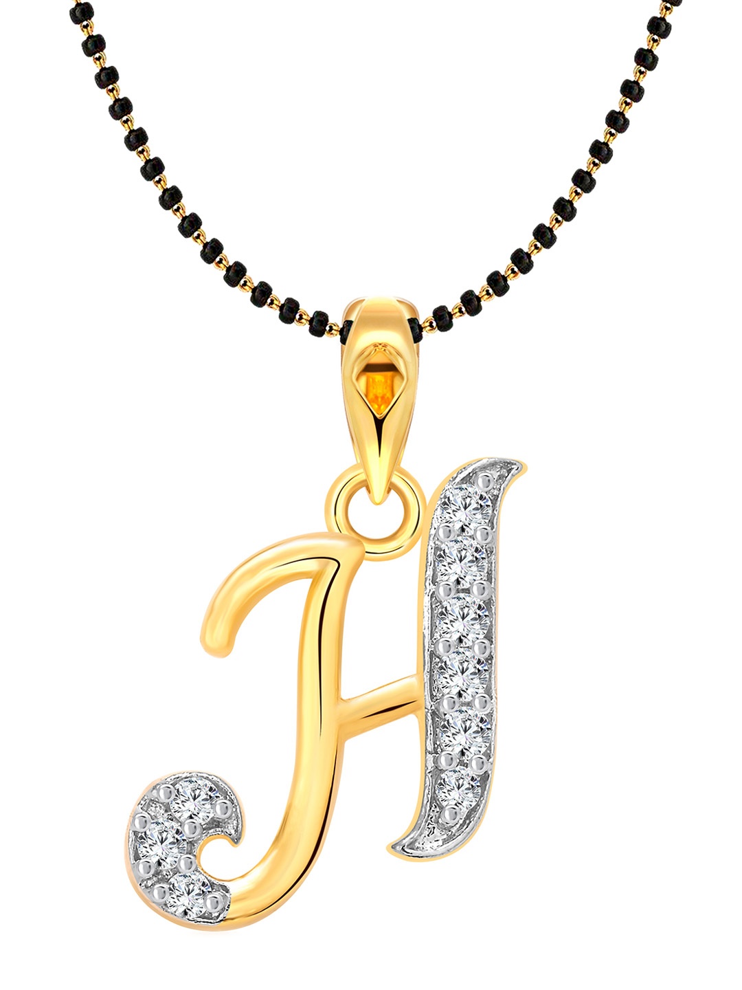 

Vighnaharta Gold-Plated Artificial Stones Mangalsutra