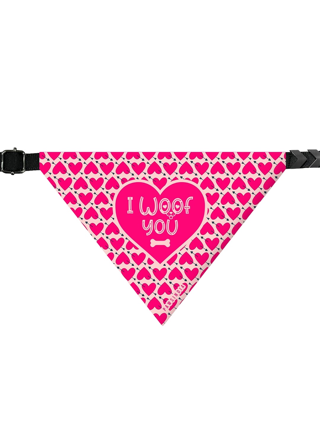 

Pawsindia Printed Comfy Fit Cotton Dog Collar, Pink