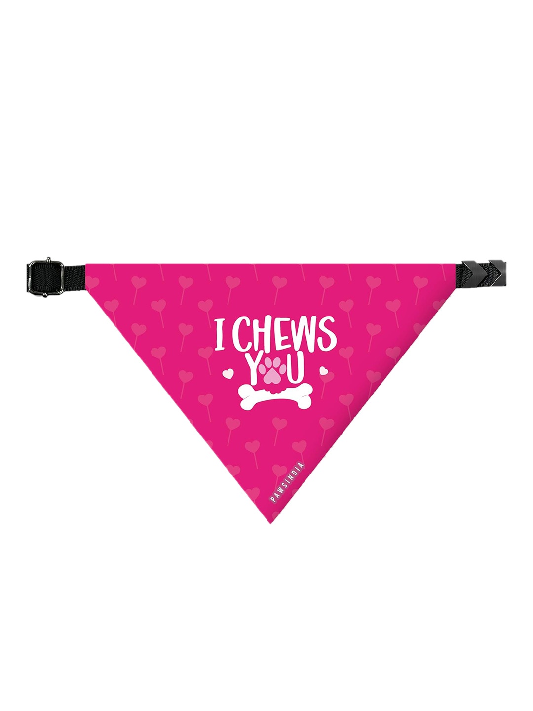 

Pawsindia Printed Cotton Dog Bandana, Pink