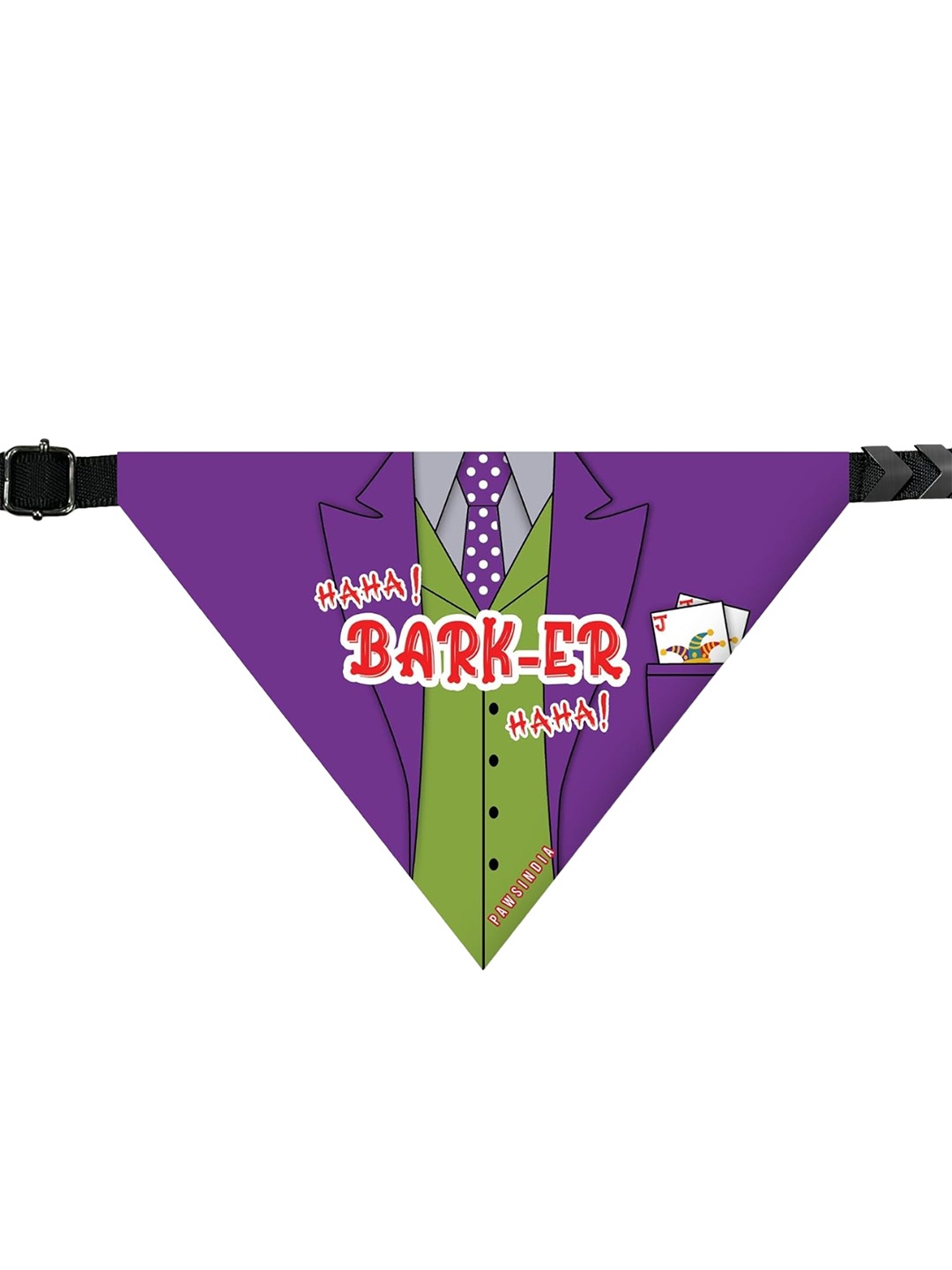 

Pawsindia Printed Cotton Dog Bandana, Purple