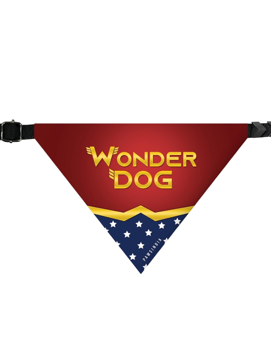 

Pawsindia Printed Cotton Dog Bandana, Red