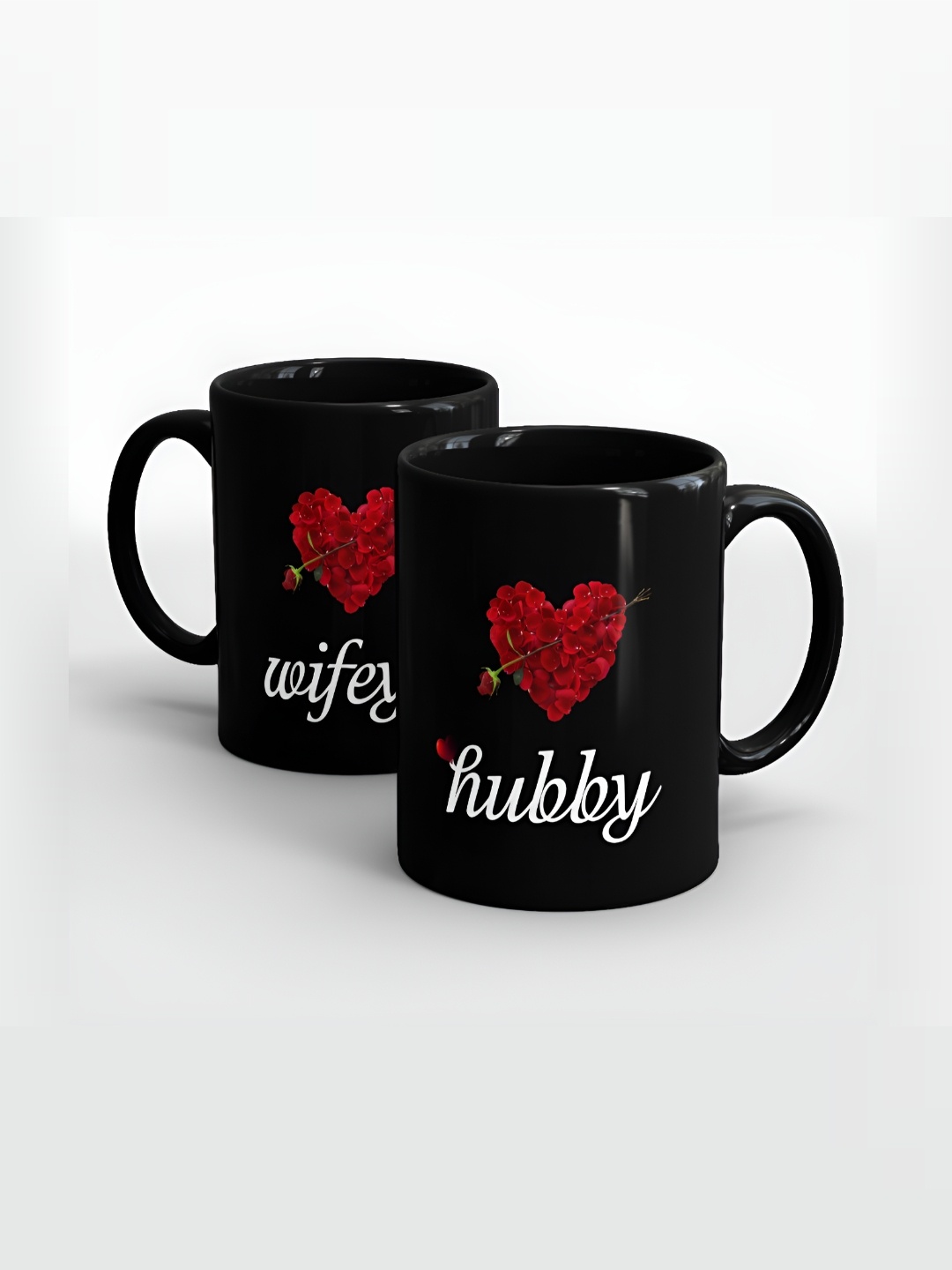 

SUBLIKRAFT Black & Red Geometric Printed Ceramic Glossy Mugs Set of Cups and Mugs