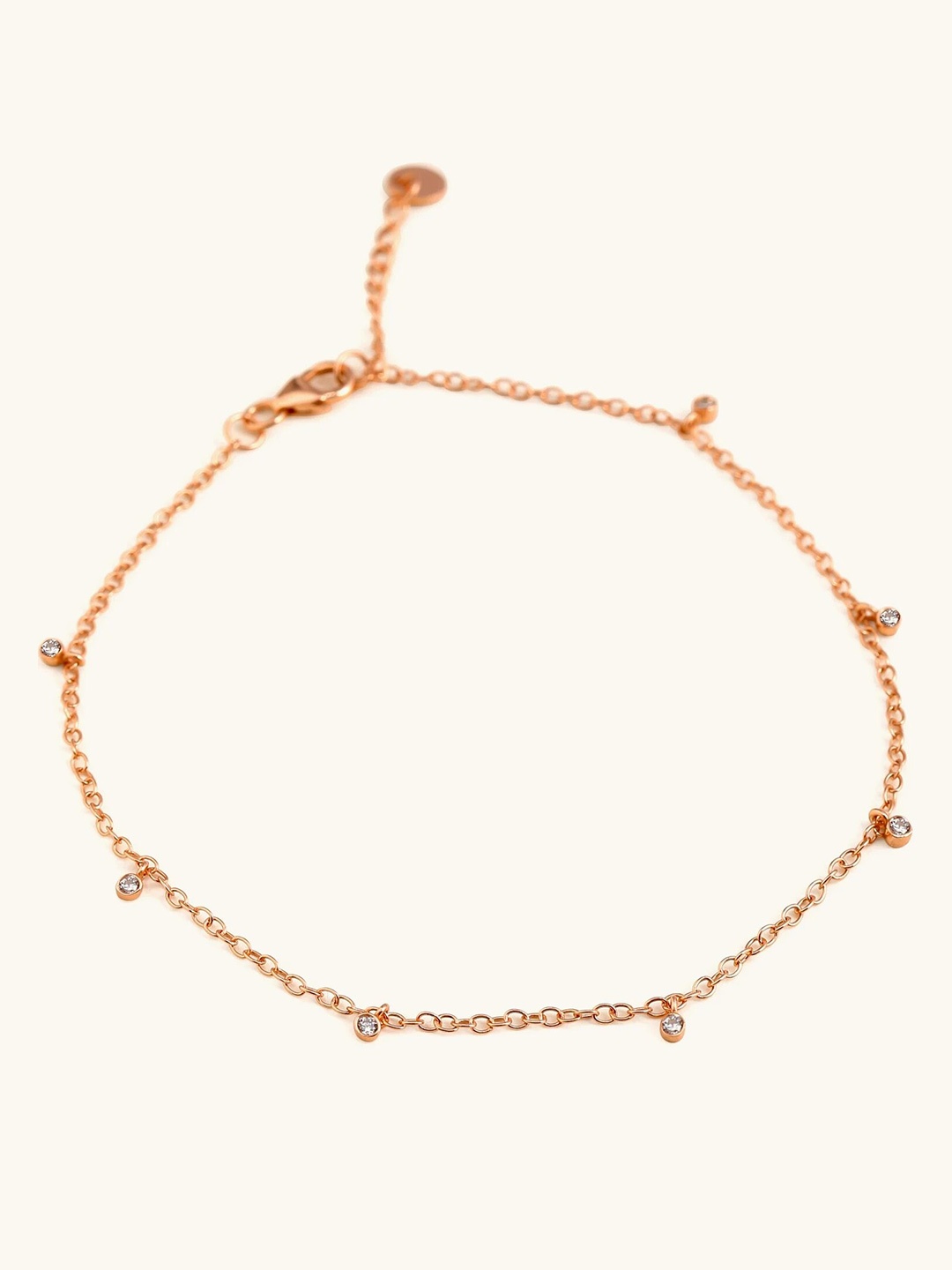 

Mabel 925 Sterling Silver Rose Gold Plated Tiny Twinkles (Zircon) Bracelet
