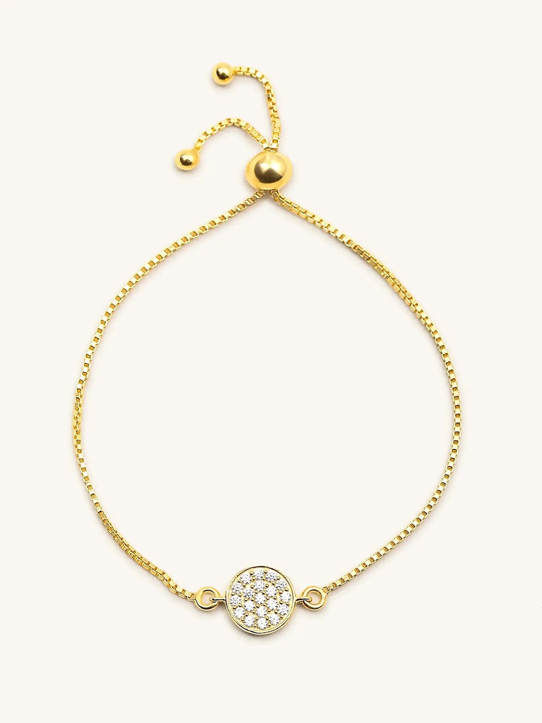 

Mabel 925 Sterling Silver 18 Karat Gold Plated Cluster Circle Bracelet