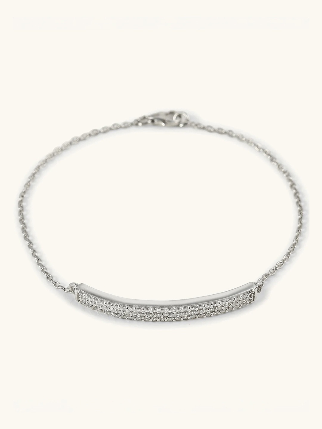 

Mabel 925 Sterling Silver Rhodium Plated Half Tennis Bracelet