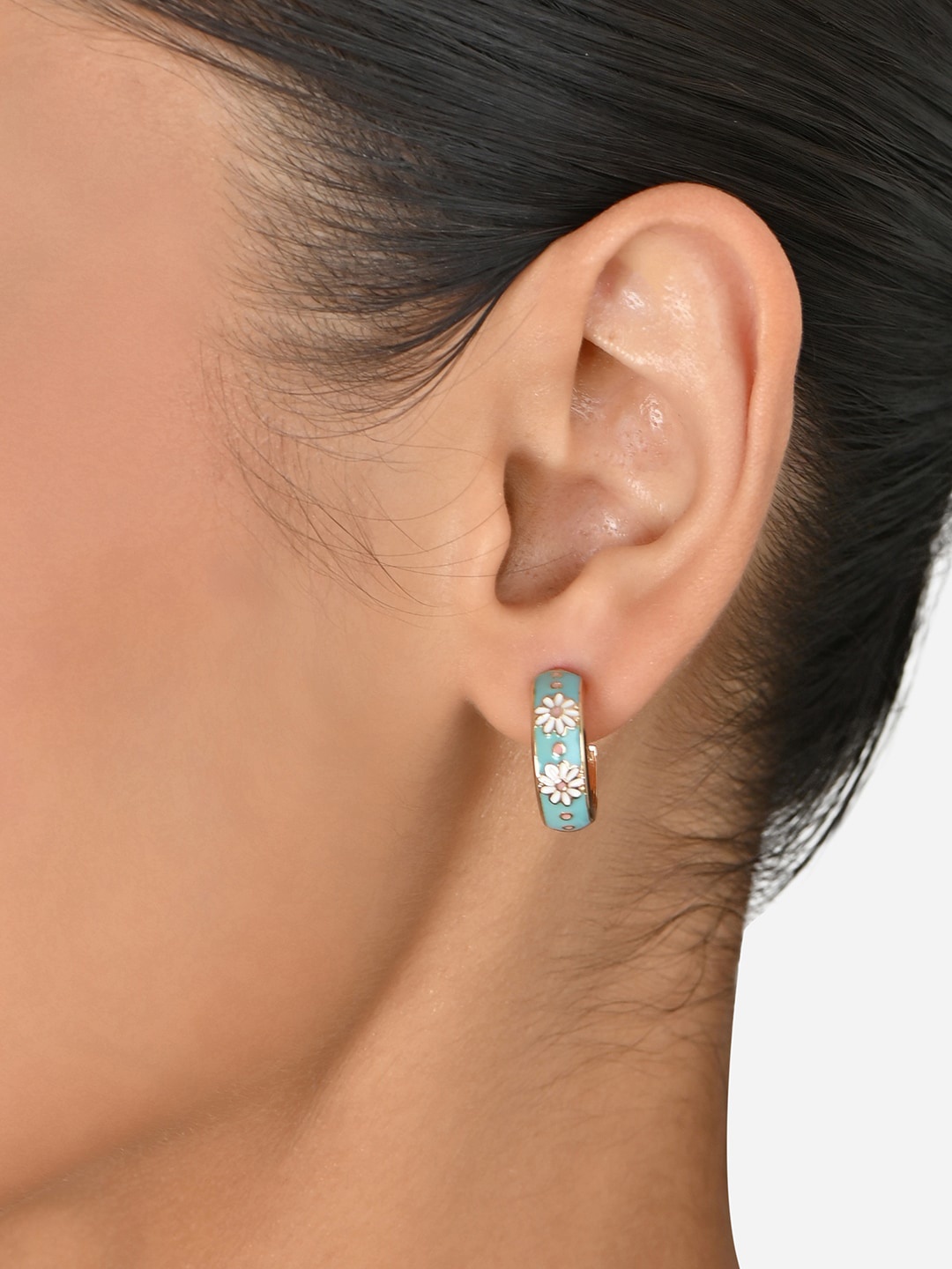 

ToniQ Floral Ear Cuff Earrings, Turquoise blue