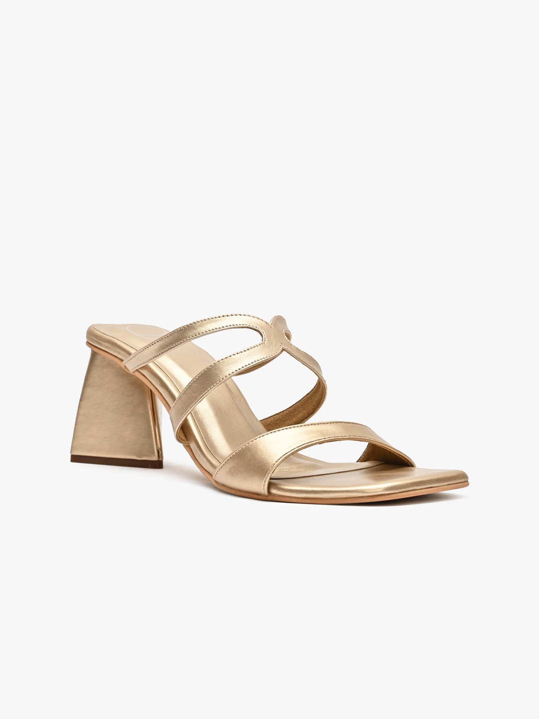 

RIVR Women Colourblocked Slip-On Sneakers, Gold