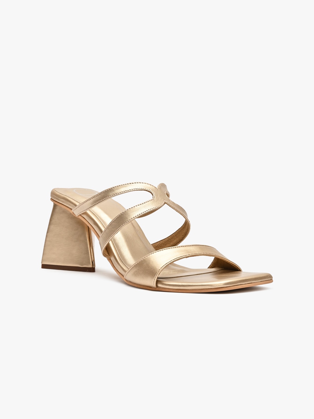 

RIVR Women Colourblocked Slip-On Sneakers, Gold