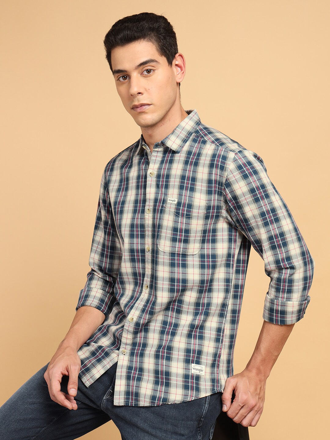 

Wrangler Tartan Checked Cotton Casual Shirt, Multi