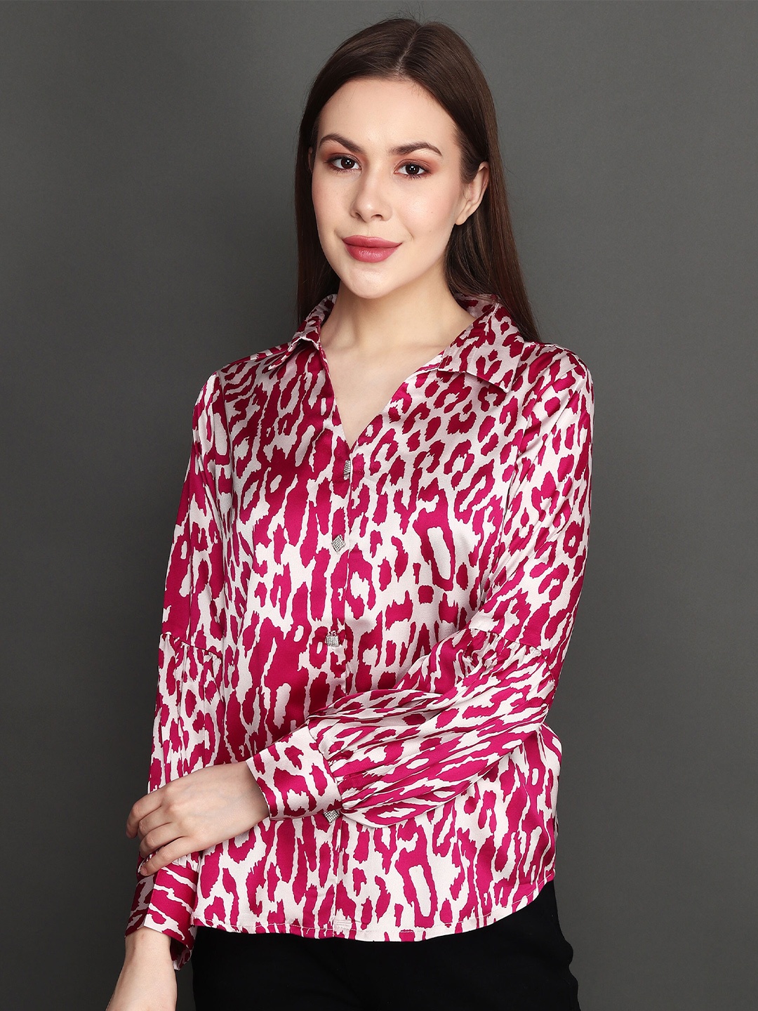 

Albion Animal Print Top, Pink