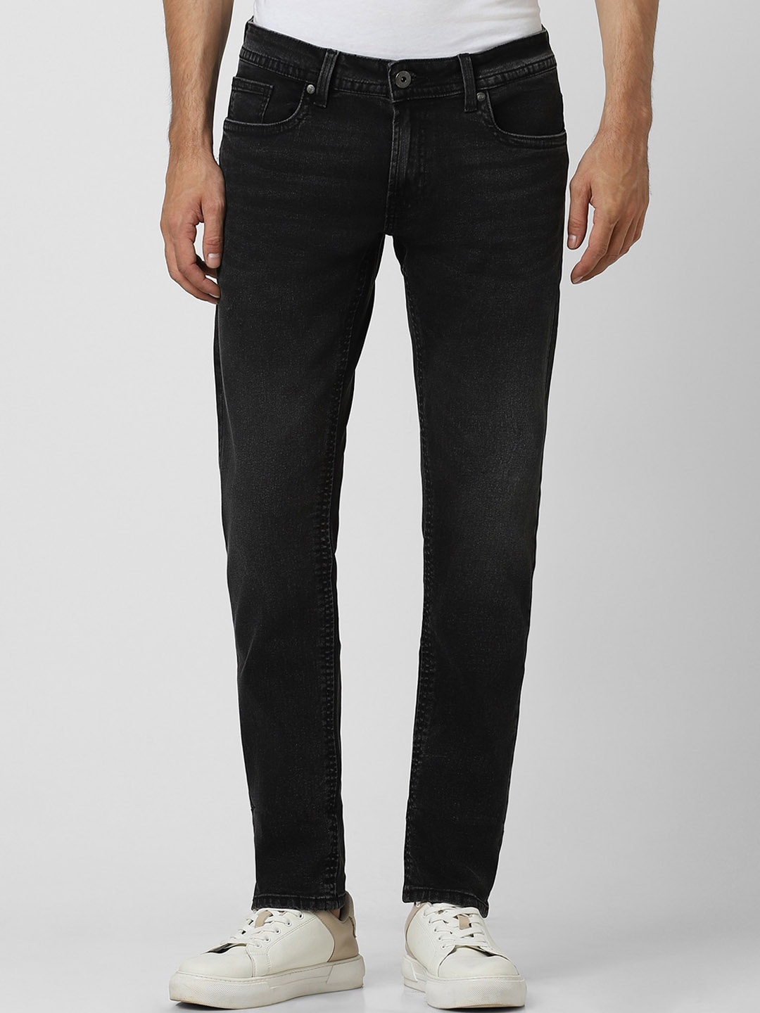 

Peter England Casuals Men Skinny Fit Clean Look Stretchable Jeans, Black