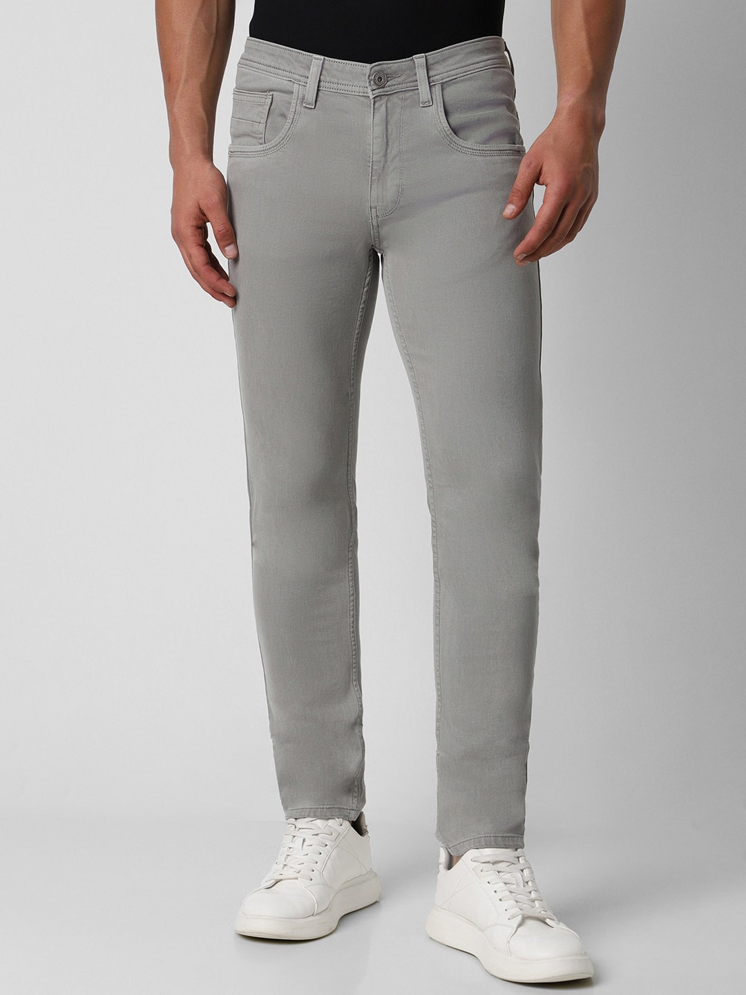 

VAN HEUSEN DENIM LABS Men Skinny Fit Clean Look Stretchable Jeans, Grey