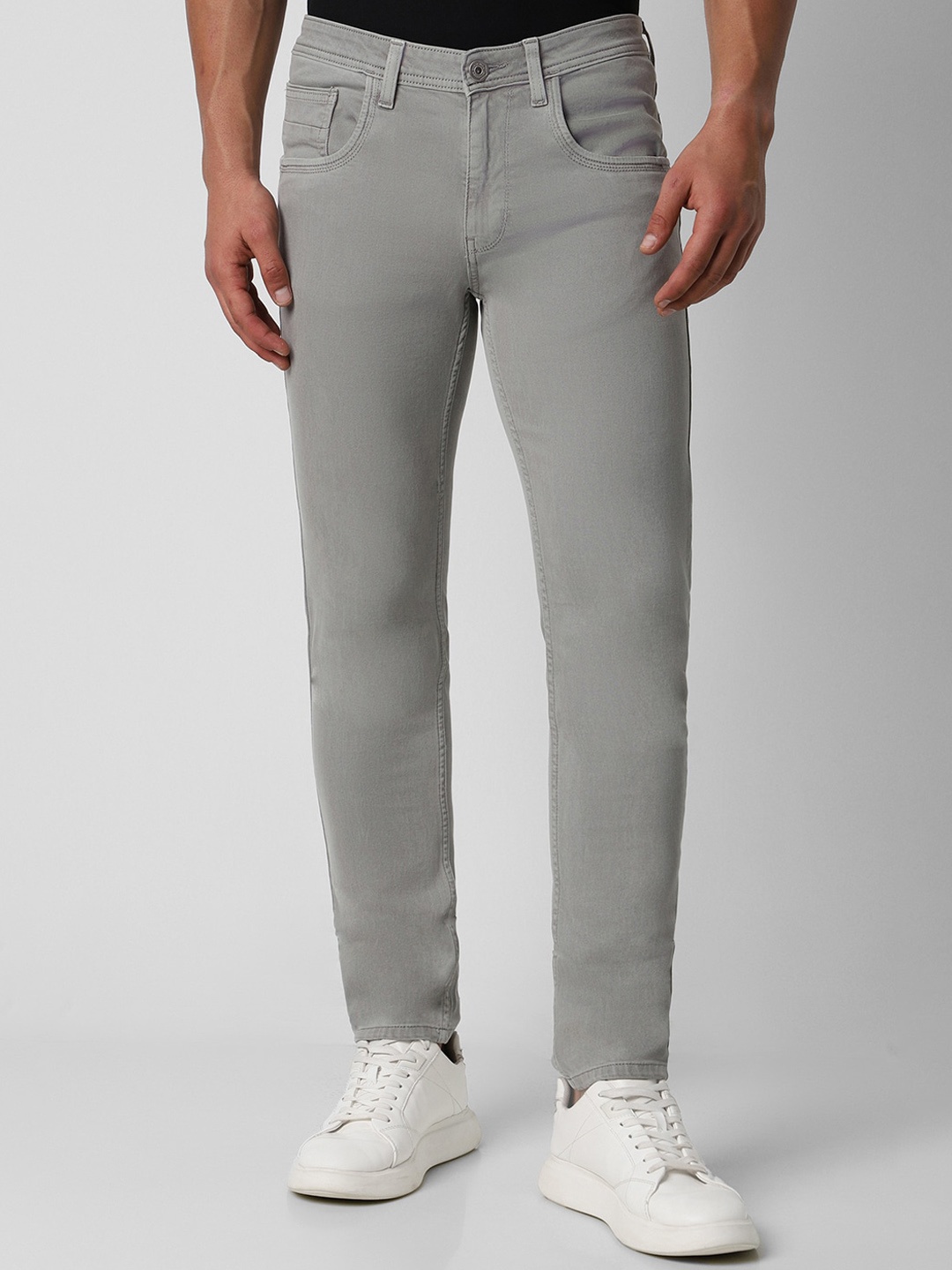 

VAN HEUSEN DENIM LABS Men Skinny Fit Clean Look Stretchable Jeans, Grey