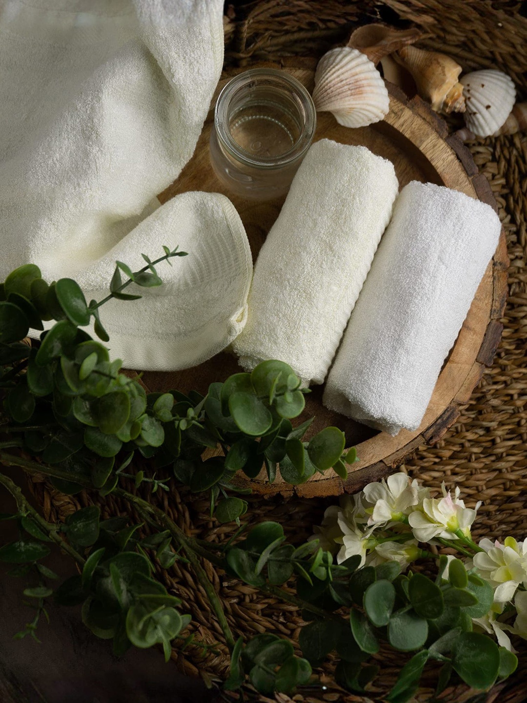 

MUSH Cream Coloured 3 Pieces Bamboo 500 GSM Face Towels