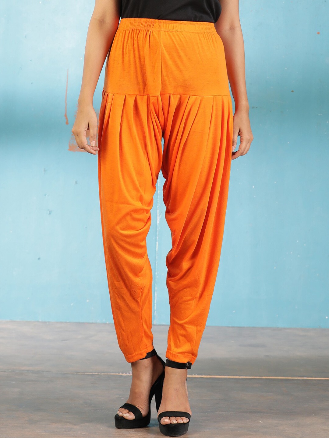 

BAESD Relaxed Fit Mid Rise Patiala, Orange