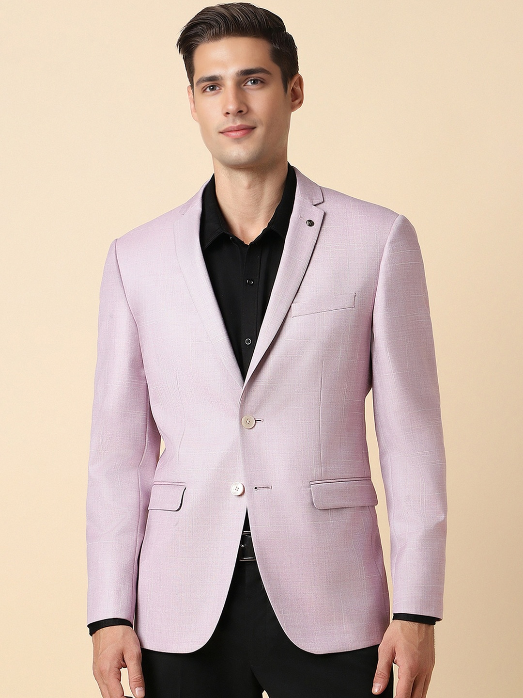 

Allen Solly Men Slim-Fit Single Breasted Blazer, Pink