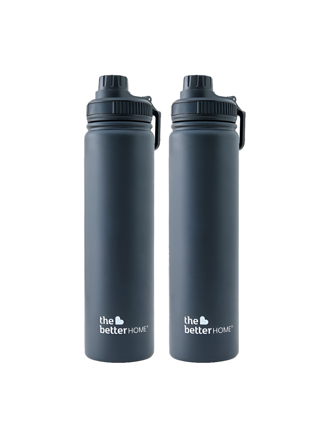 

The Better Home Black 2 Pieces Stainless Steel Water Bottles 710 ml Each
