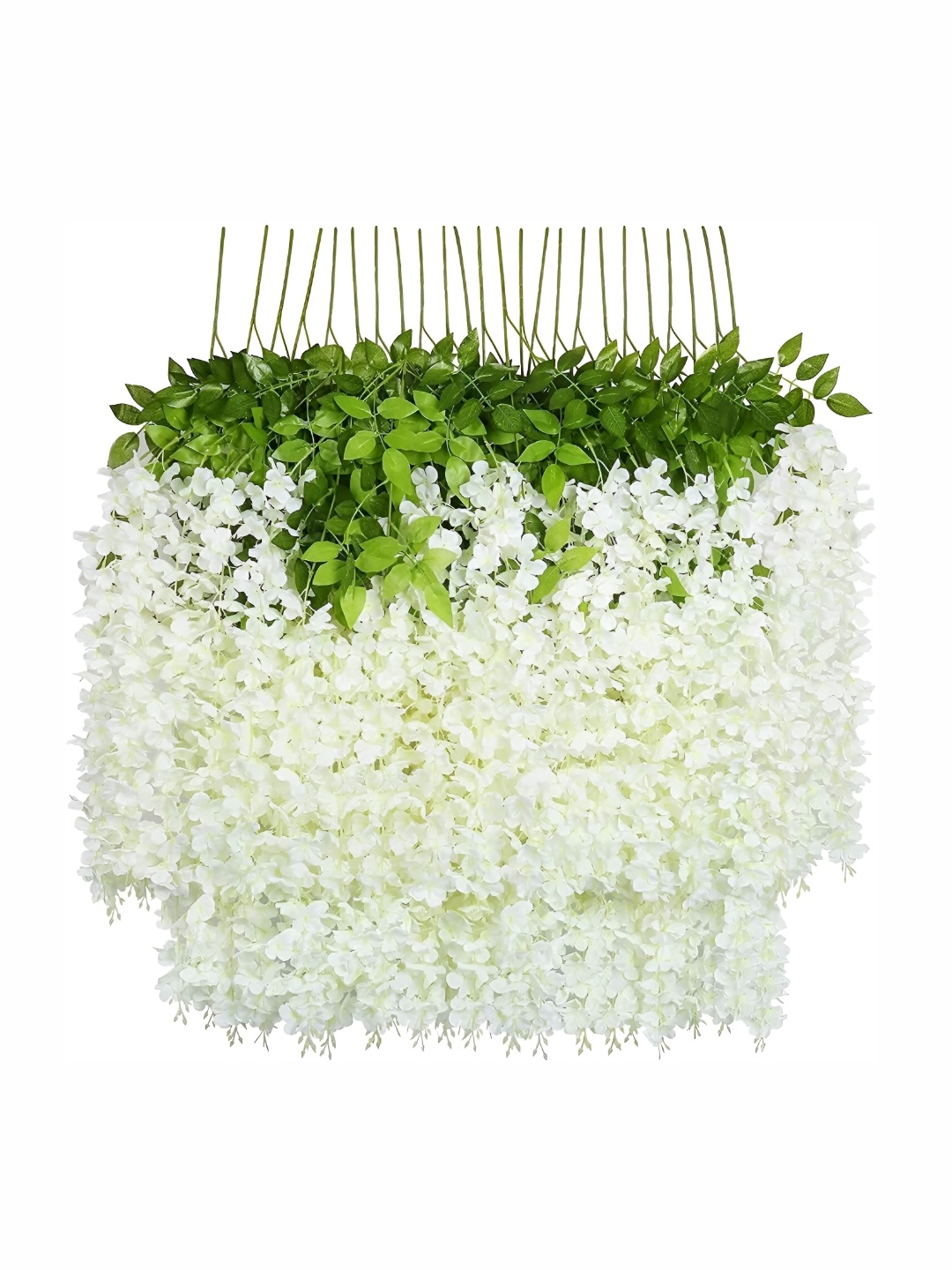 

WELL ART GALLERY White & Green 10 Pieces Hanging Blossom Artificial Flower