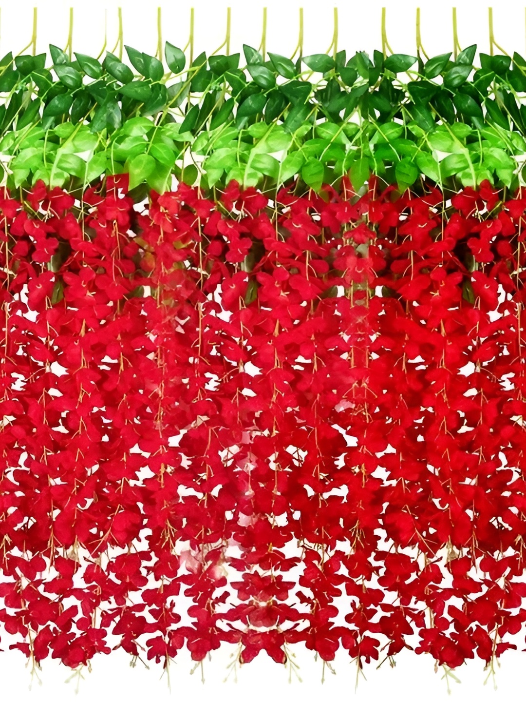 

WELL ART GALLERY Red 6 Pieces Hanging Blossom Artificial Flowers