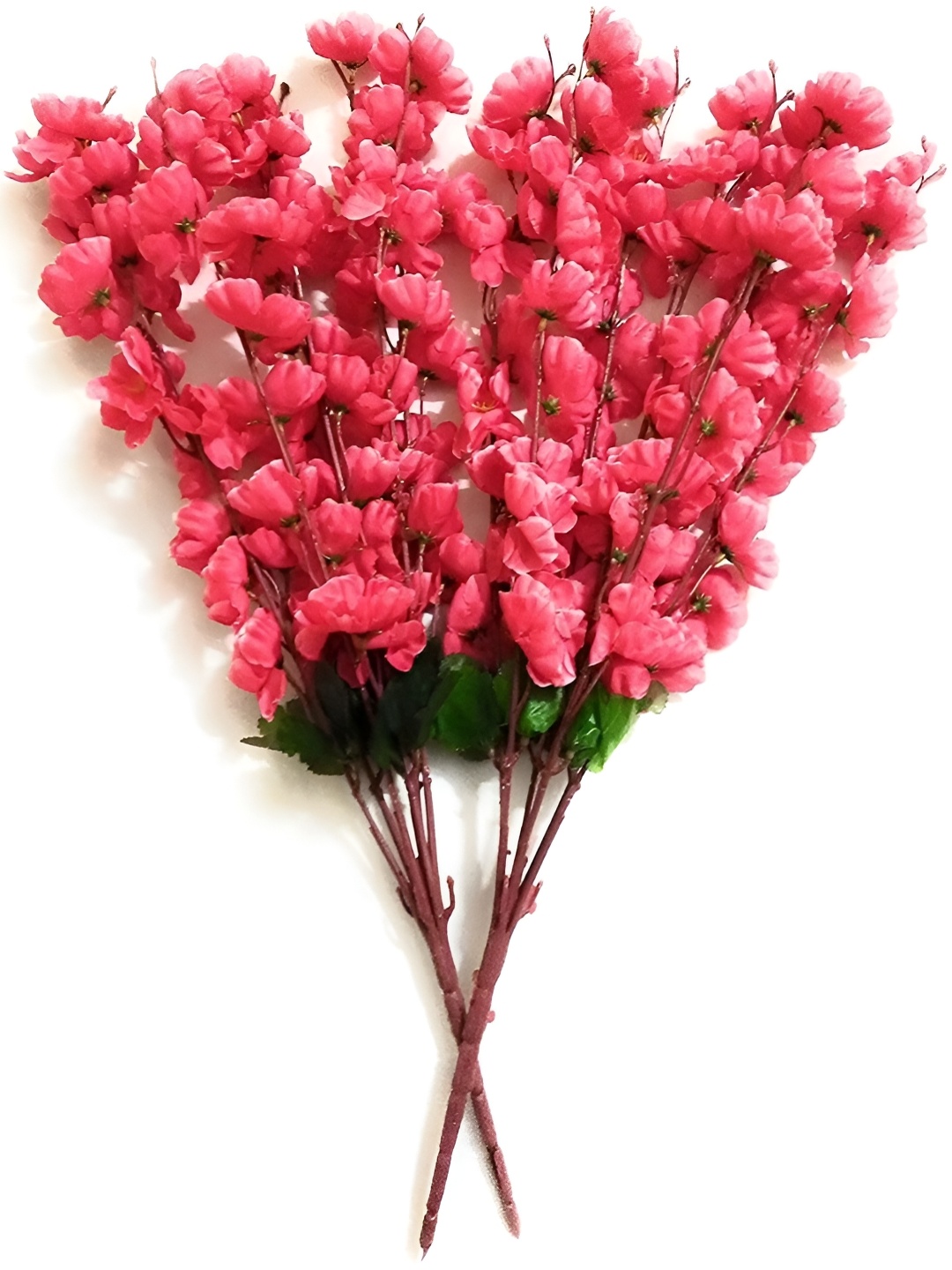 

WELL ART GALLERY Pink & Green 2Pcs Cherry Blossom Artificial Flowers