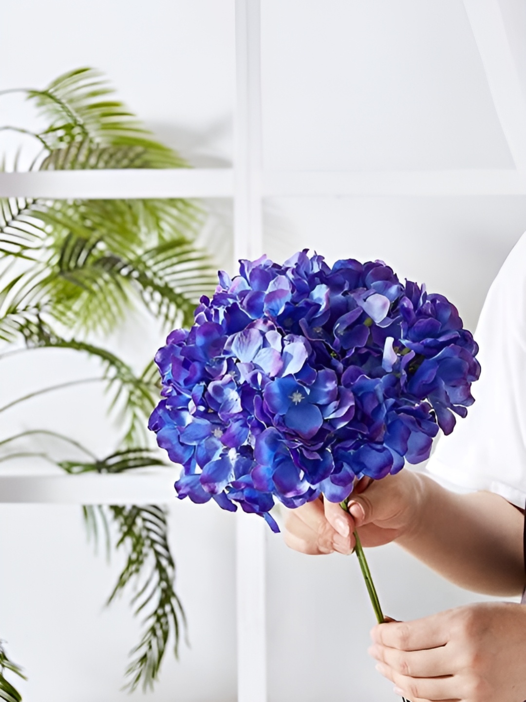 

WELL ART GALLERY Blue 5 Pieces Hydrangea Artificial Flower