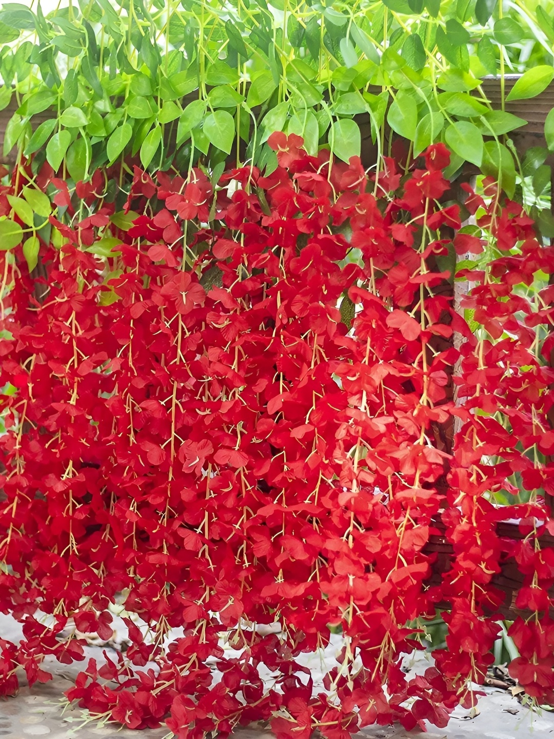 

WELL ART GALLERY Red 6 Pieces Hanging Blossom Artificial Flower