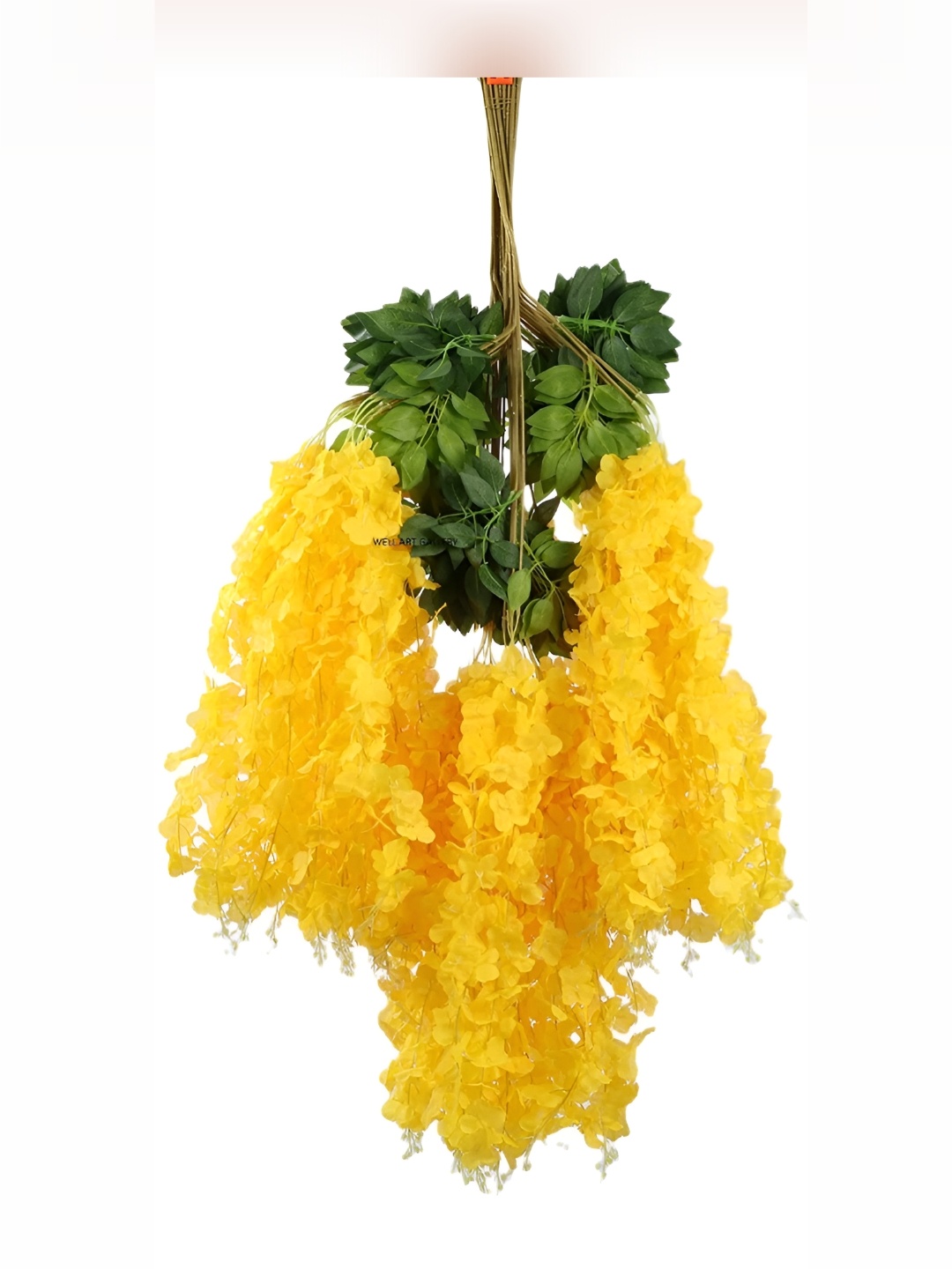 

WELL ART GALLERY Yellow & Green Hanging Blossom Artificial Flower