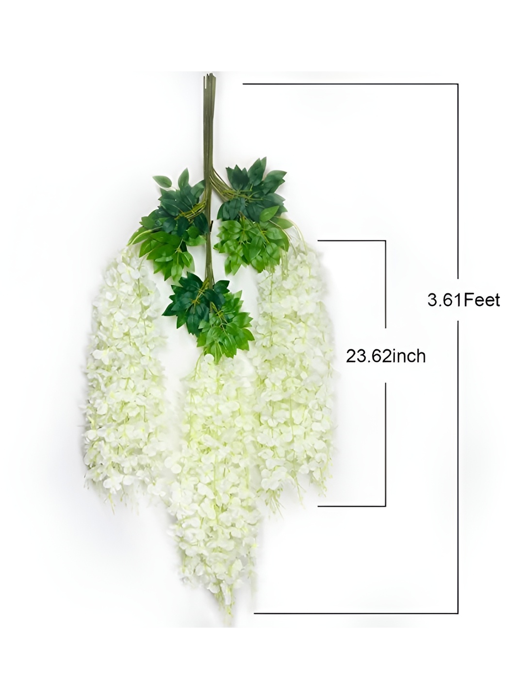 

WELL ART GALLERY White 4 Pieces Hanging Blossom Artificial Flowers
