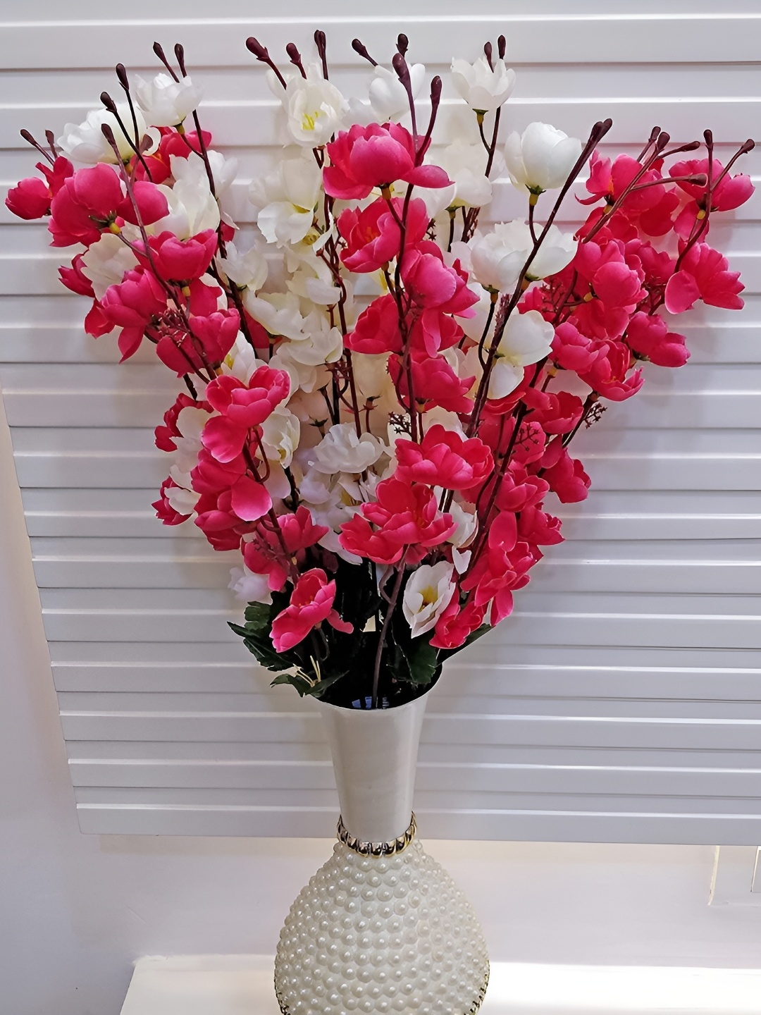 

WELL ART GALLERY Pink White 2 Pieces Blossom Artificial Flower