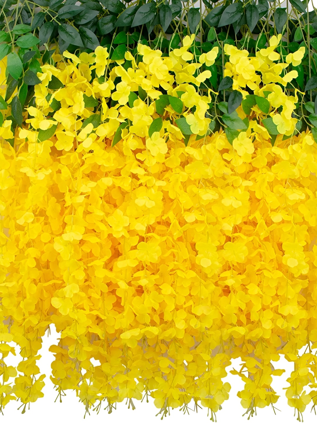 

WELL ART GALLERY Yellow 4 Pieces Hanging Blossom Artificial Flower