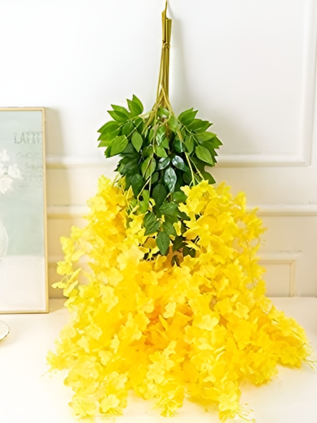 

WELL ART GALLERY Yellow 6 Pieces Hanging Blossom Artificial Flower