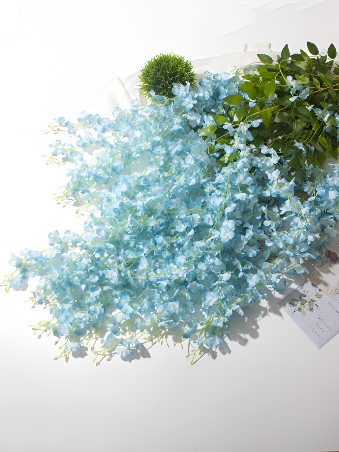

WELL ART GALLERY Blue & Green 4 Pieces Hanging Blossom Artificial Flowers