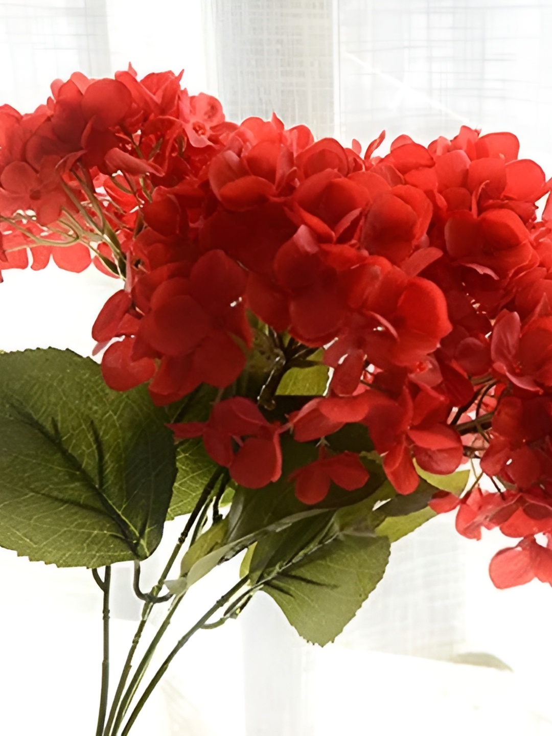 

WELL ART GALLERY Red 5 Pieces Hydrangea Artificial Flowers