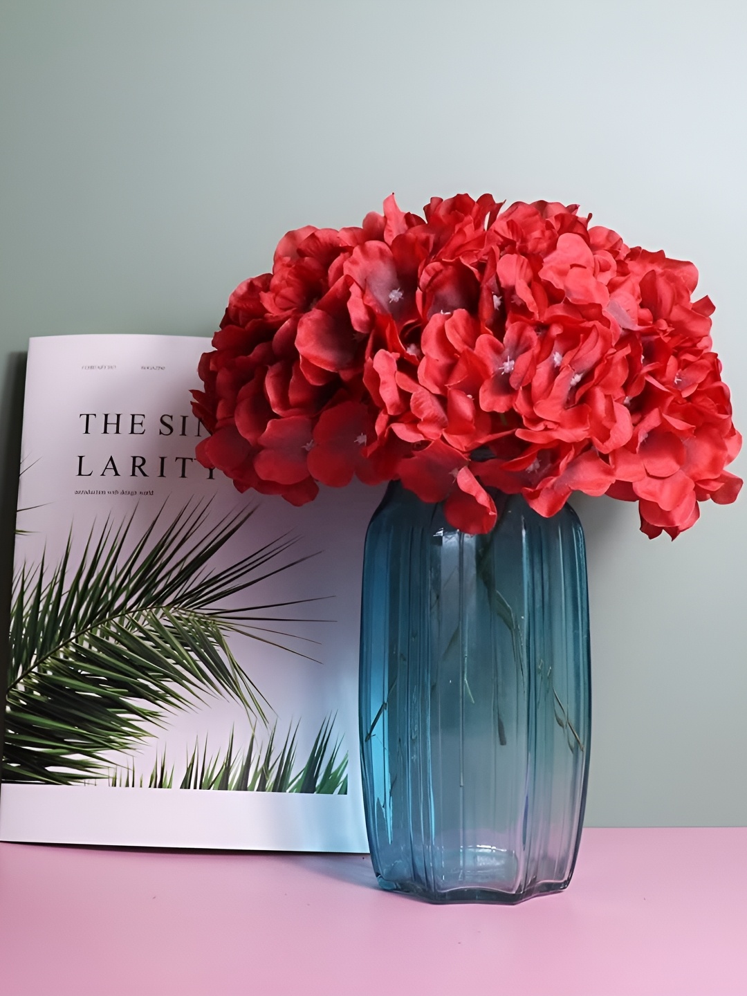 

WELL ART GALLERY Red 10 Pieces Hydrangea Artificial Flowers
