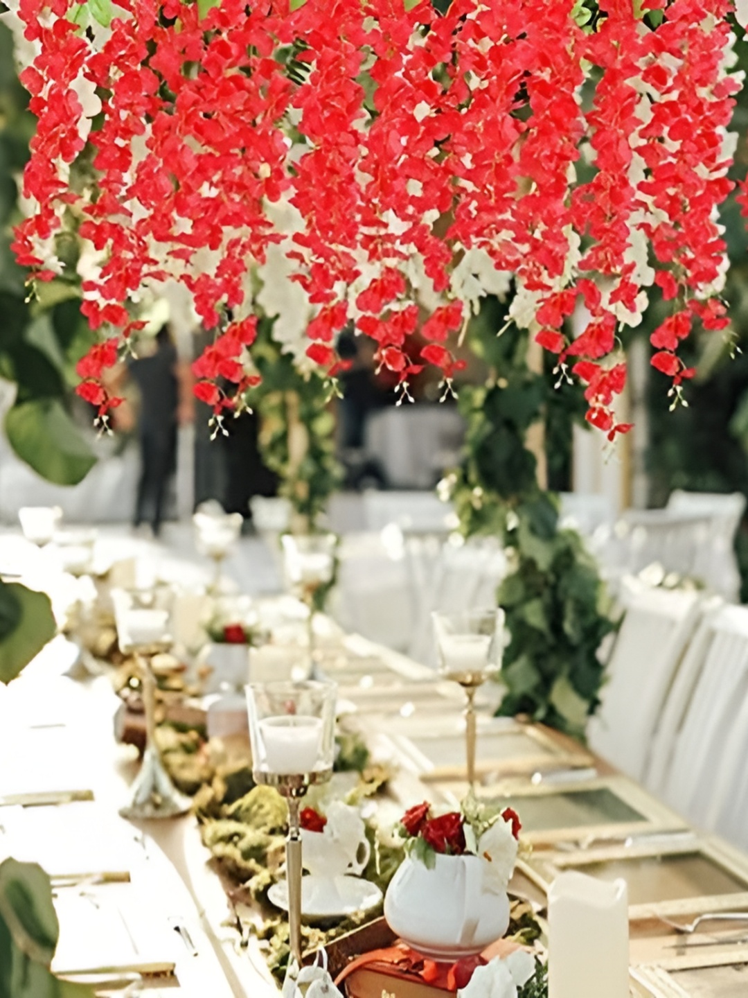 

WELL ART GALLERY Red 10 Pieces Hanging Blossom Artificial Flowers