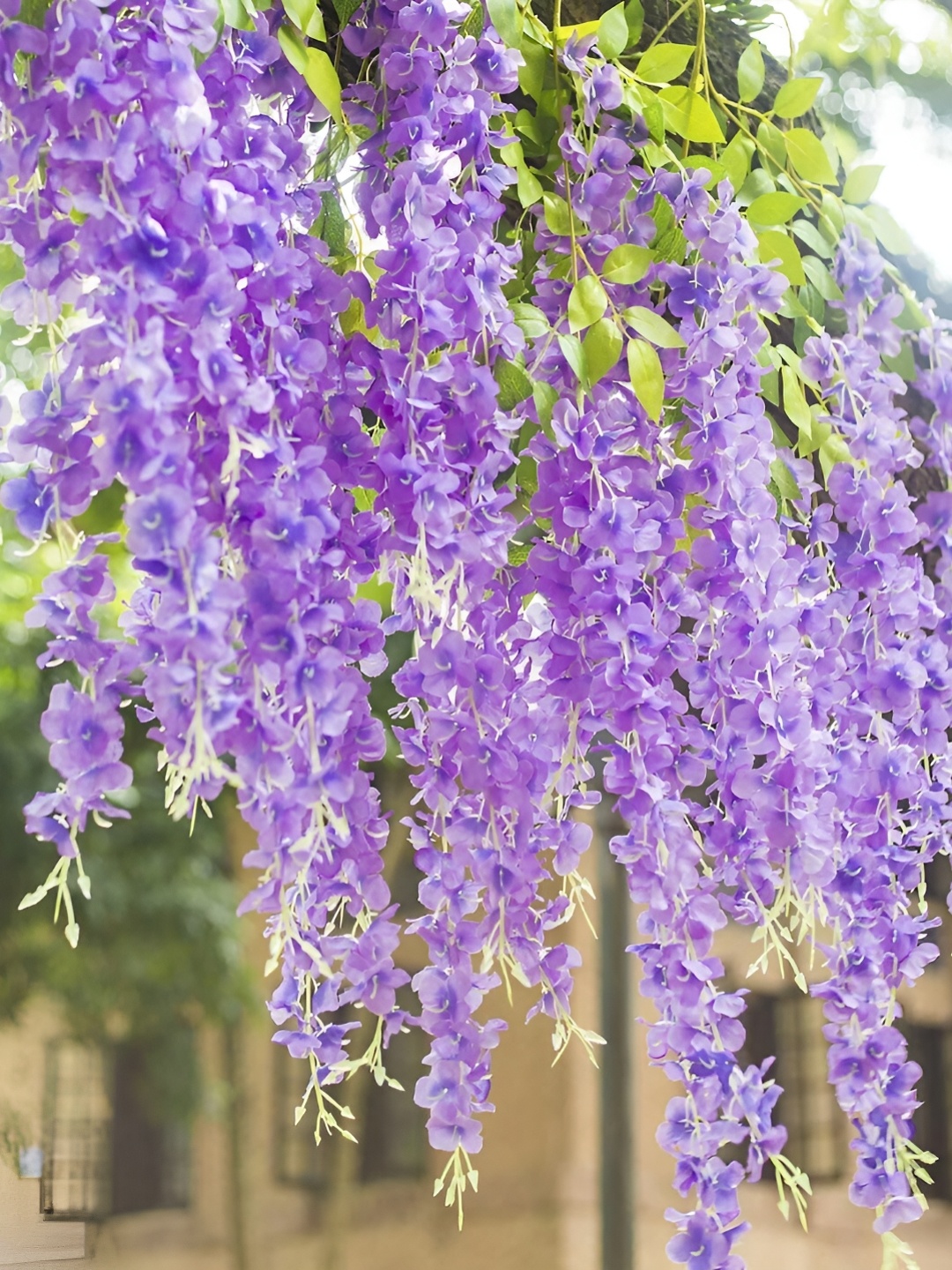 

WELL ART GALLERY Purple 4 Pieces Hanging Blossom Artificial Flower