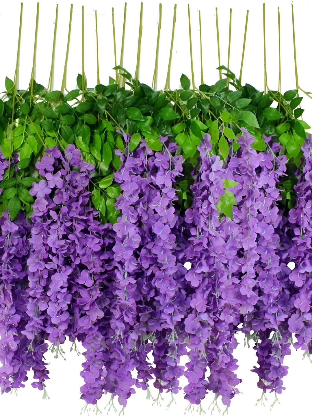 

WELL ART GALLERY Purple & Green 10 Pieces Hanging Blossom Artificial Flower