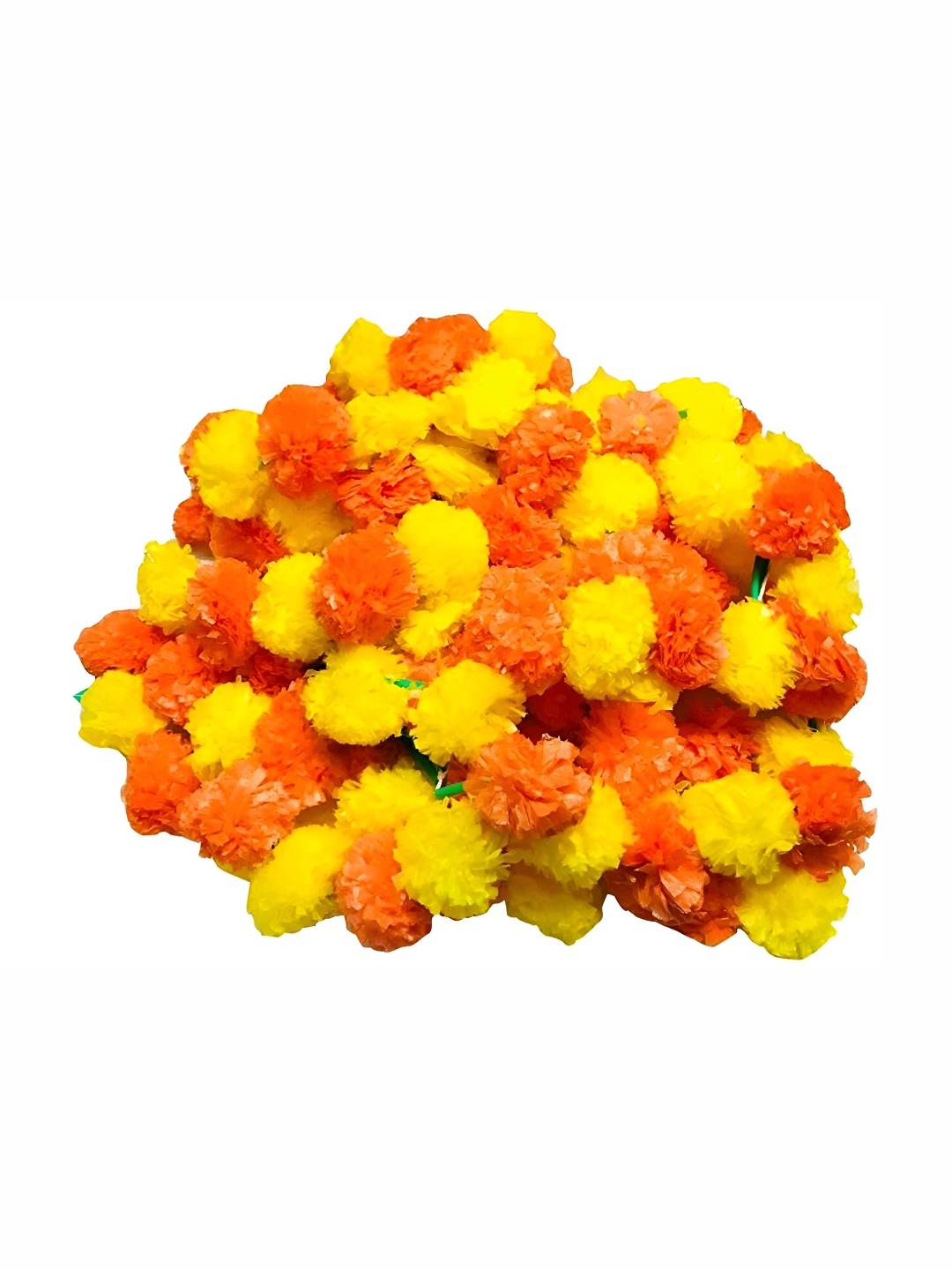 

WELL ART GALLERY Yellow & Orange 10 Pieces Marigold Artificial Flower