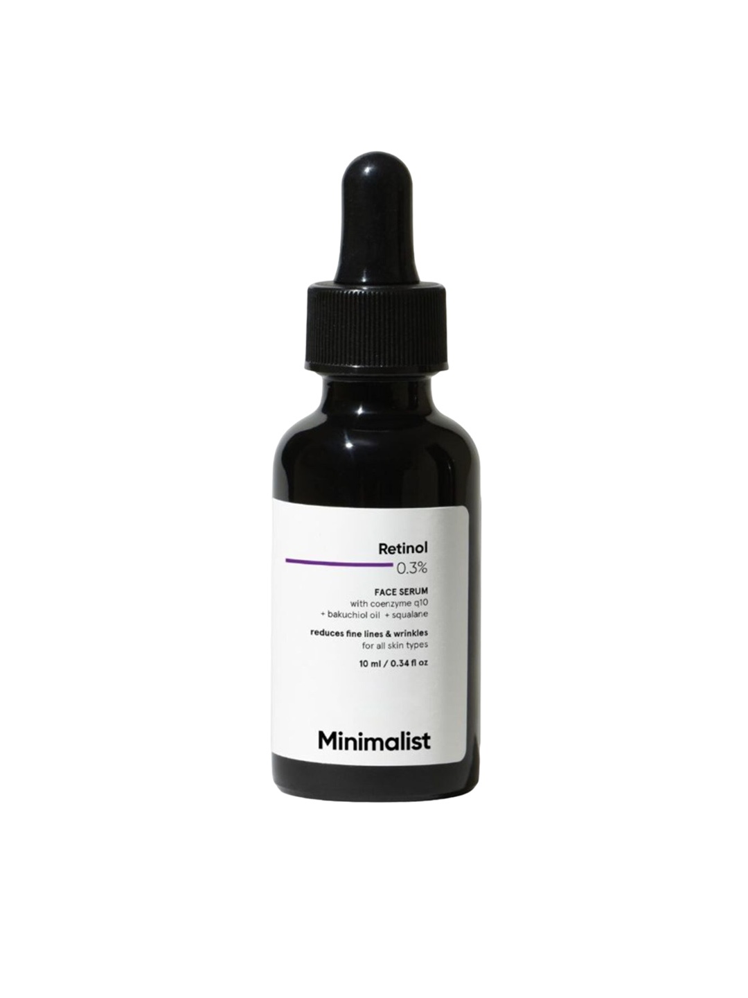 

Minimalist Retinol 0.3% Face Serum for Fine Lines & Wrinkles - 10 ml, Black