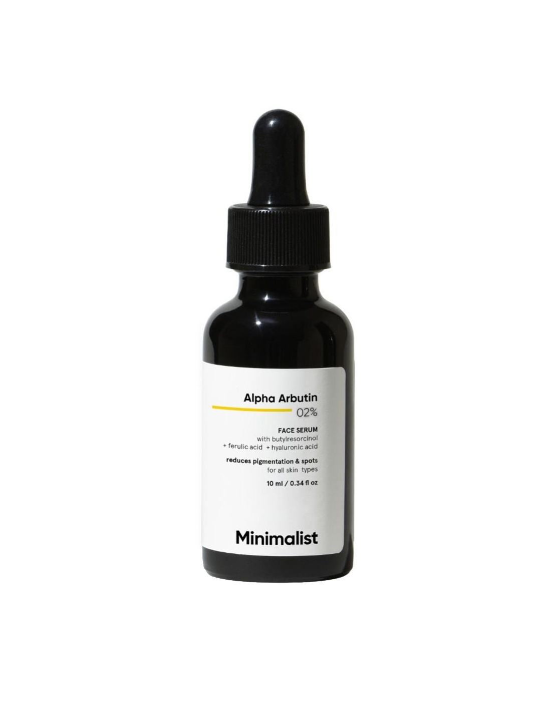 

Minimalist Alpha Arbutin 02% Face Serum to Reduce Pigmentation & Spots - 10ml, Black