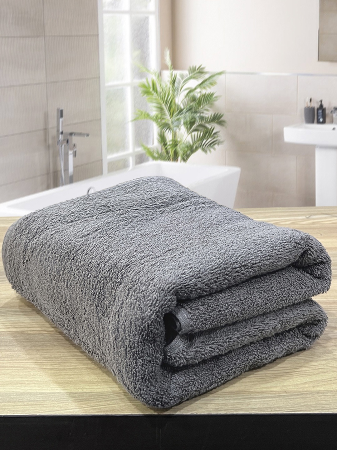 

LABHAM Grey Cotton 450 GSM Bath Towel