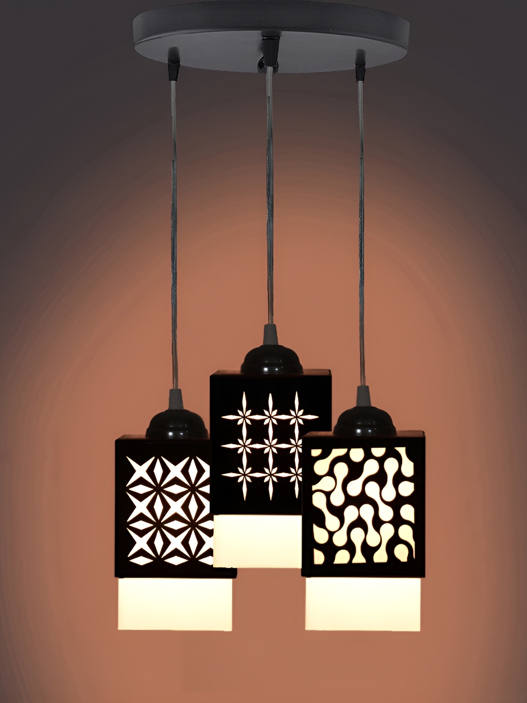 

Afast Black & White Wooden Rectangle Contemporary Ceiling Lamp
