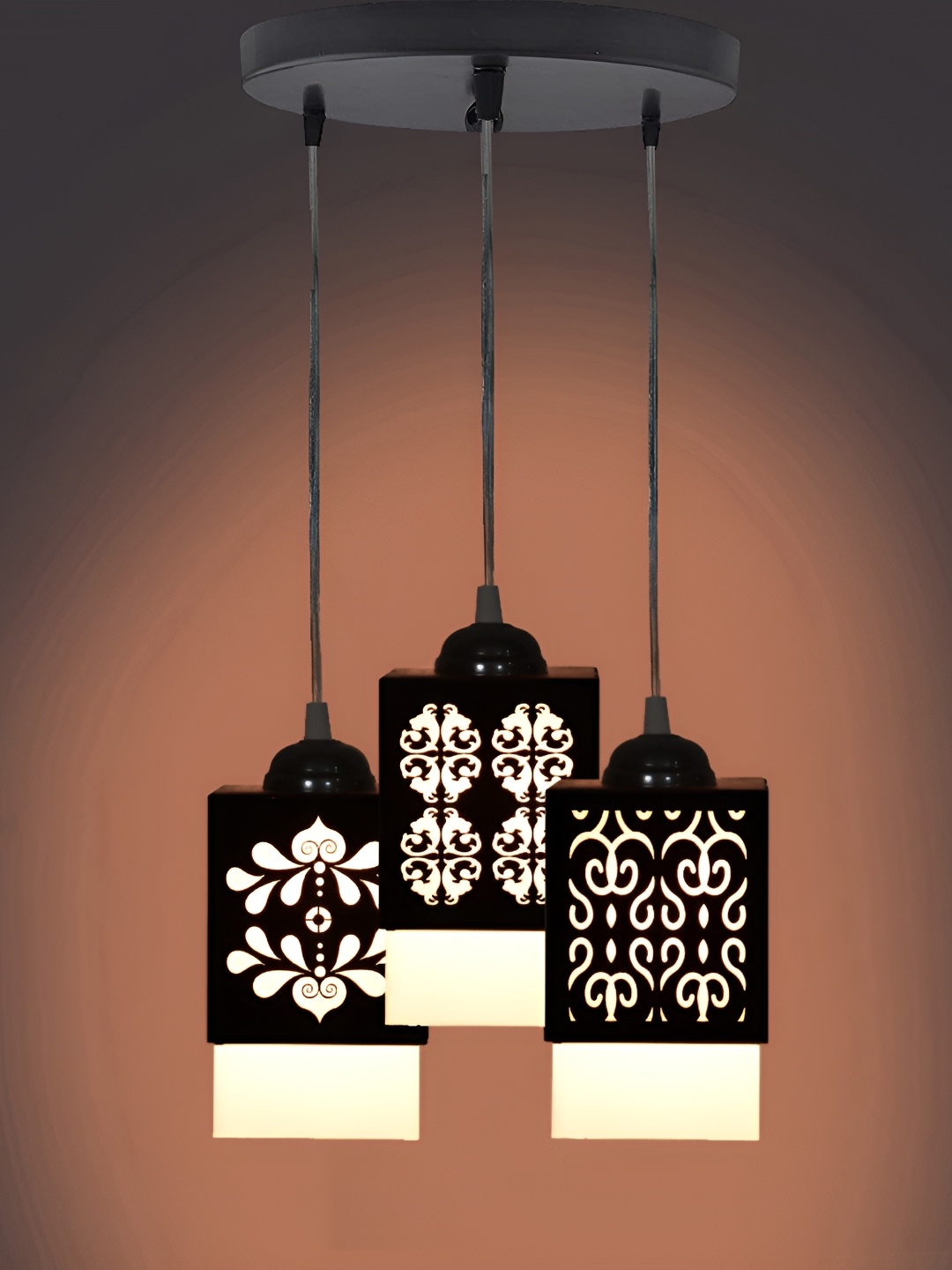 

Afast Black & White Traditional Wooden Ceiling Lamp