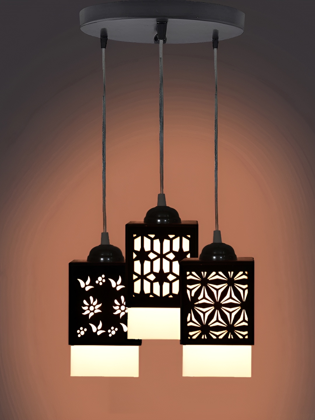 

Afast Black & White Contemporary Rectangle Wooden Ceiling Lamp