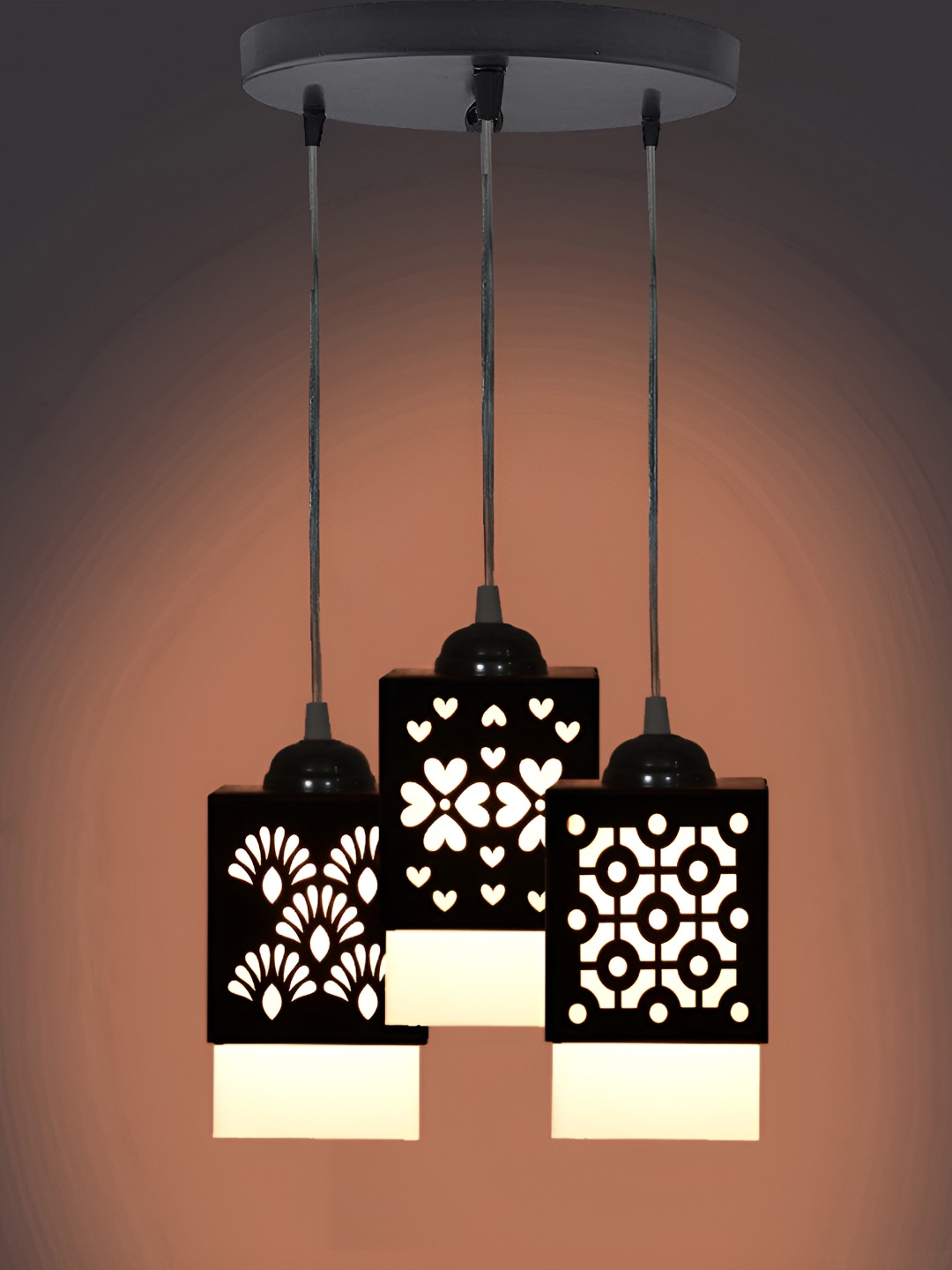 

Afast Black & White Wooden Traditional Ceiling Lamp
