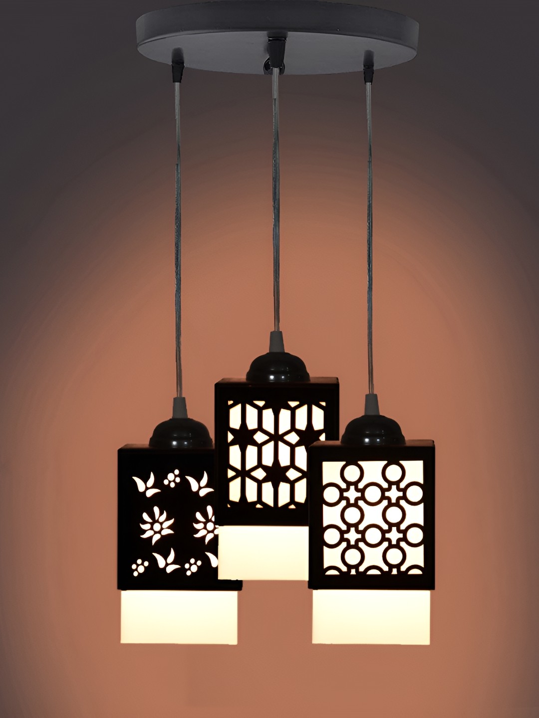 

Afast Black & White Wooden Traditional Ceiling Lamp