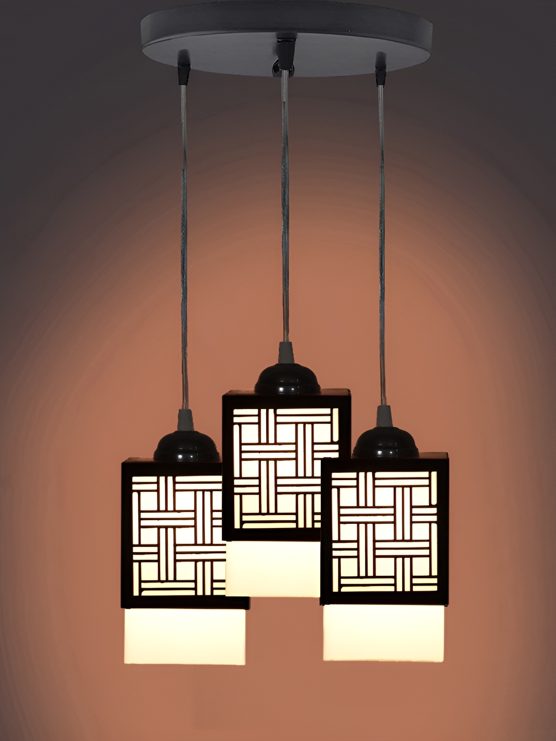 

Afast Black & White Textured Rectangular Ceiling Lamp