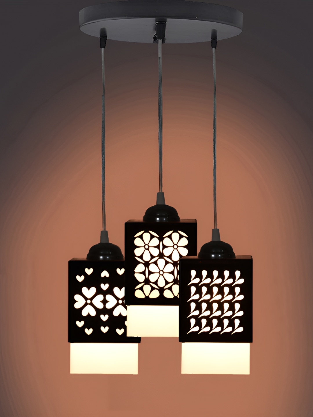 

Afast Black & White Textured Wooden Rectangular Shaped Contemporary Ceiling Lamp