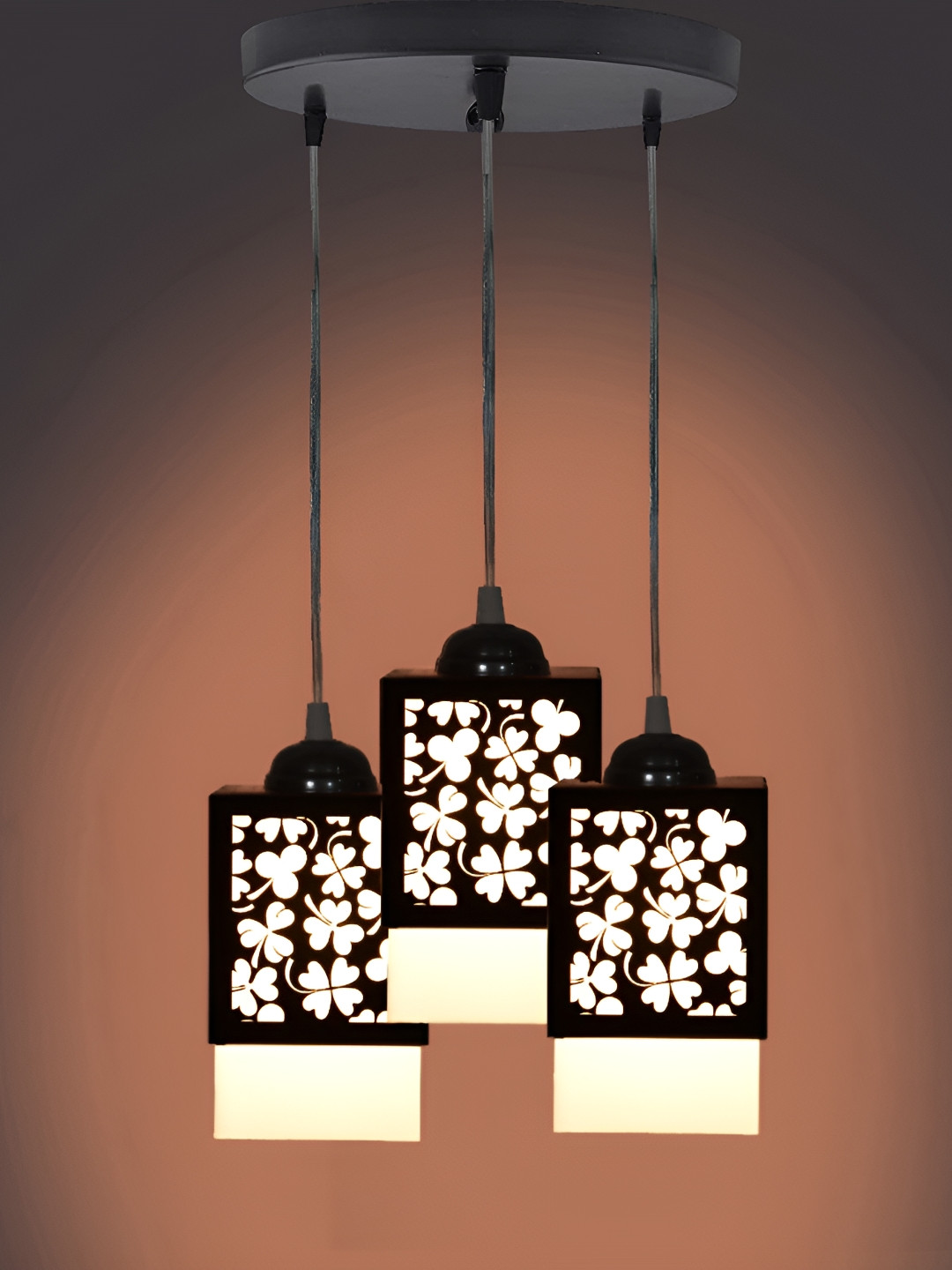 

Afast Black & White Textured Wooden Contemporary Rectangle Ceiling Lamp