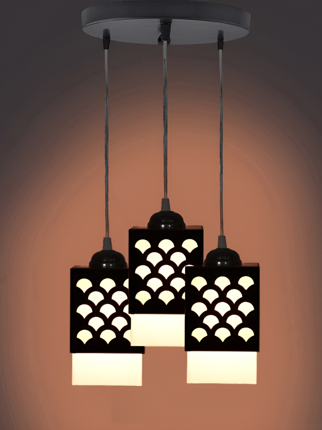 

Afast Black & White Traditional Wooden Ceiling Lamp
